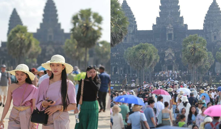 Tourist Boom at Angkor on Water Festival’s Second Day